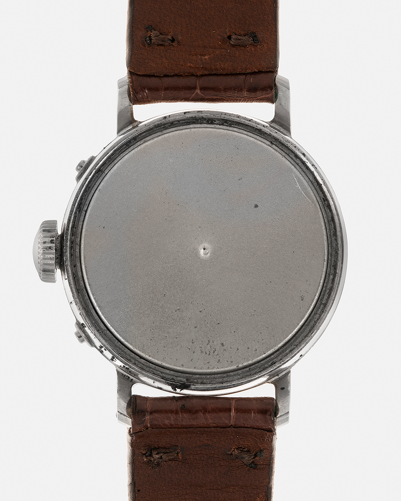 Brand: Movado
Year: 1940s
Model: Triple Calendar
Material: Stainless Steel
Movement: Movado Cal 470, Manual-Winding
Case Diameter: 33mm
Lug Width: 16mm
Strap: Generic Dark Brown Embossed Calfskin Leather Strap