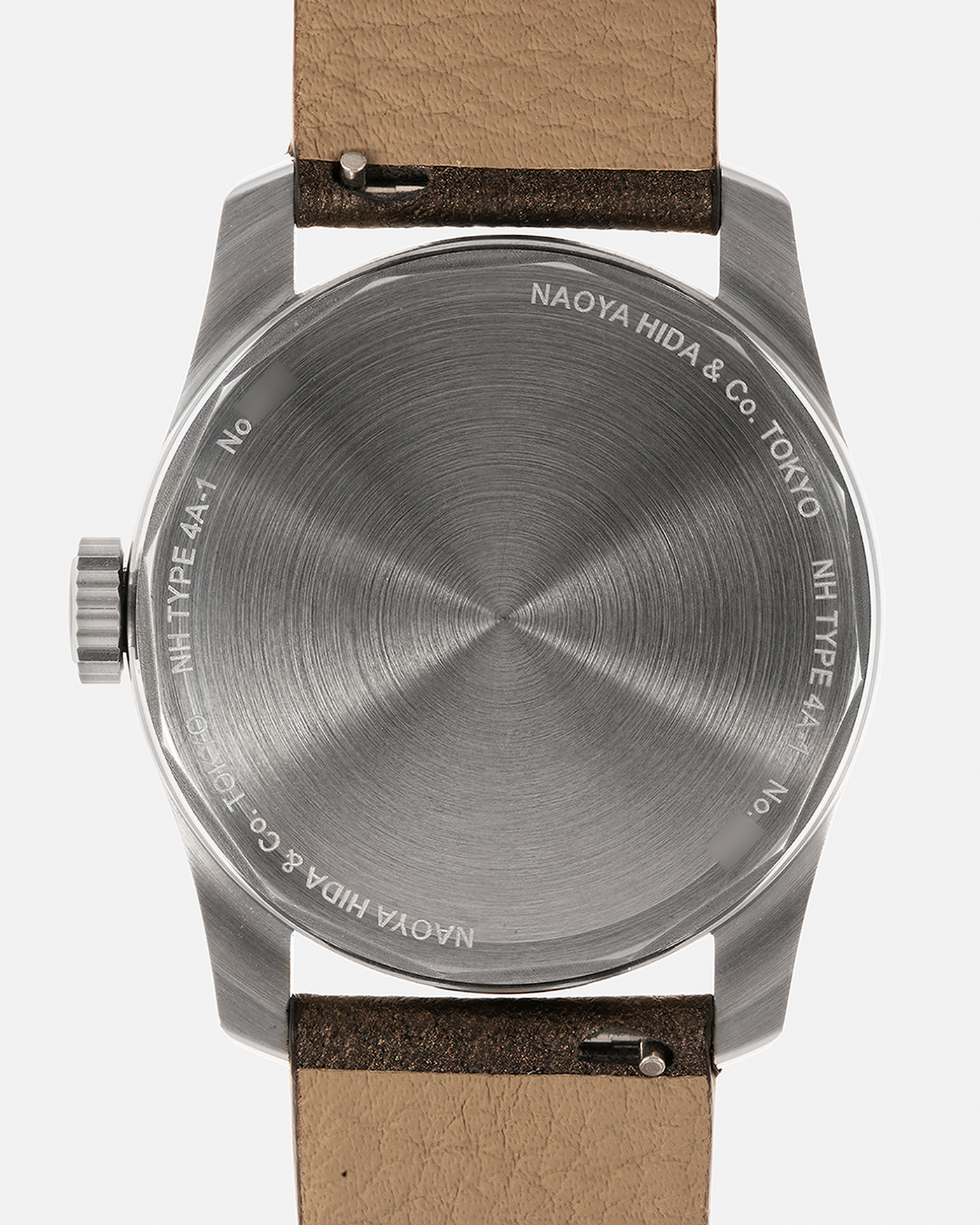 Brand: Naoya Hida
Year: 2024
Model: NH Type 4A-1
Material: 904L Stainless Steel Case, German Silver Dial with Dark Grey DLC Treatment 
Movement: NH Cal. 3020SS (Based on Valjoux Cal. 7750), Manual-Winding
Case Dimensions: 36mm x 11mm (42mm Lug-to-Lug)
Lug Width: 20mm
Strap: Jean Rousseau Dark Brown Goat Leather Strap with Signed 904L Stainless Steel Tang Buckle, additional Jean Rousseau Tanned Brown Goat Leather Strap