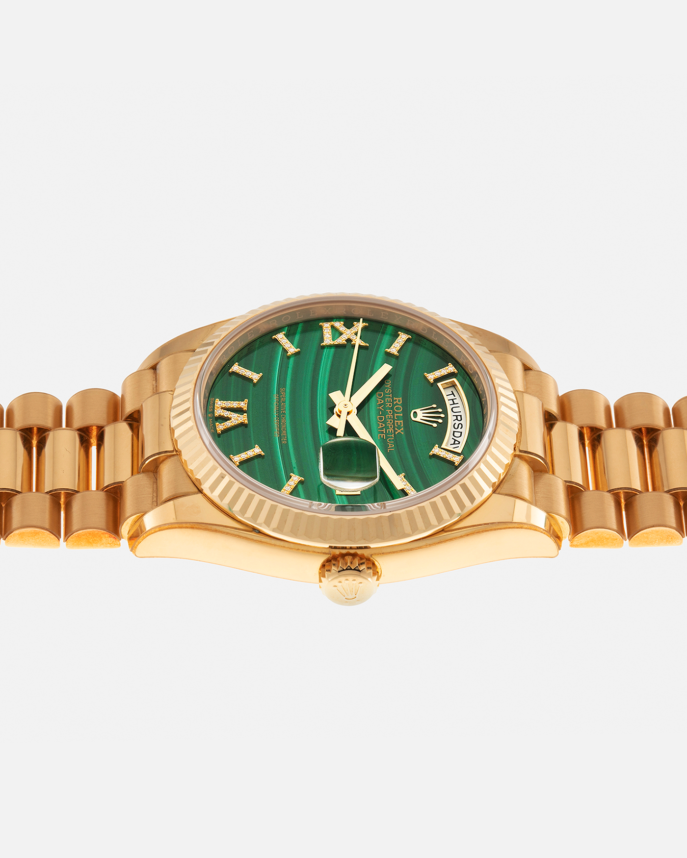 Rolex Day Date Malachite Diamond 128238 Watch | S.Song Vintage Watches ...