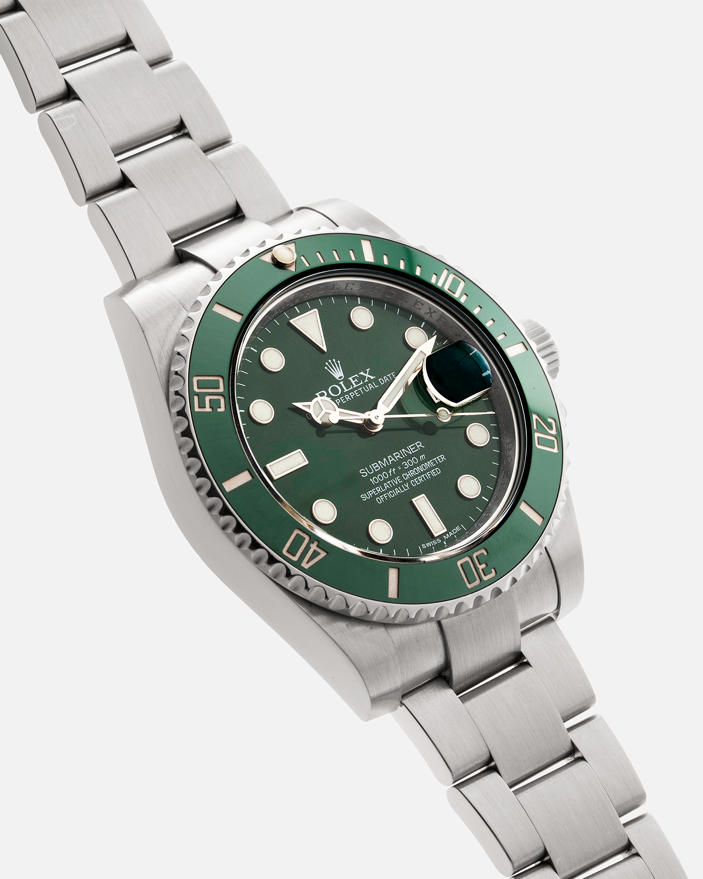 REFERENCE 116610LV SUBMARINER 'HULK' A STAINLESS